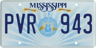 MS license plate PVR943