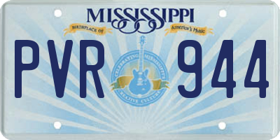 MS license plate PVR944
