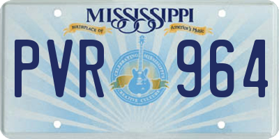 MS license plate PVR964