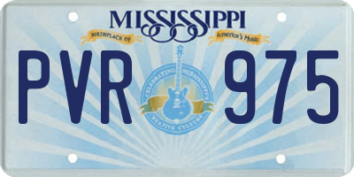 MS license plate PVR975