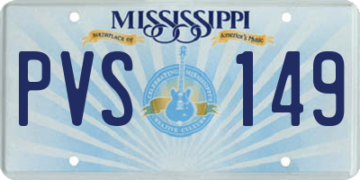 MS license plate PVS149