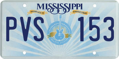 MS license plate PVS153