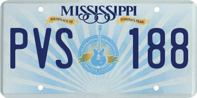 MS license plate PVS188