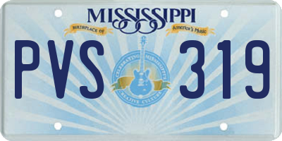 MS license plate PVS319