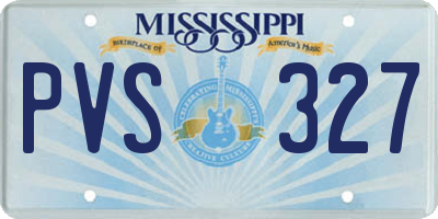 MS license plate PVS327