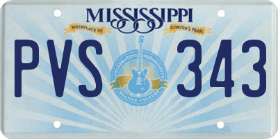 MS license plate PVS343