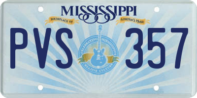 MS license plate PVS357