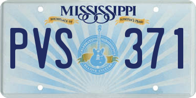 MS license plate PVS371
