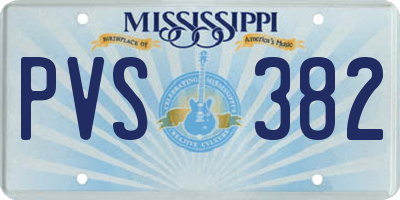 MS license plate PVS382