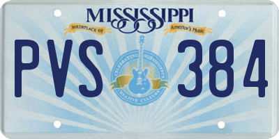 MS license plate PVS384