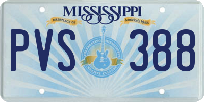 MS license plate PVS388