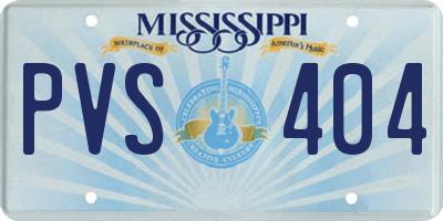 MS license plate PVS404