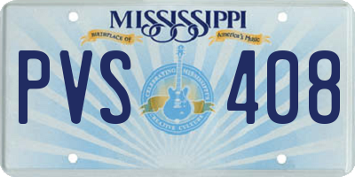 MS license plate PVS408