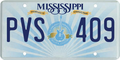 MS license plate PVS409