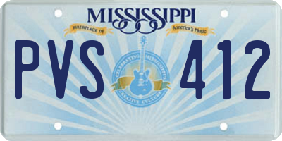 MS license plate PVS412