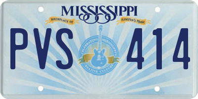 MS license plate PVS414