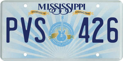 MS license plate PVS426