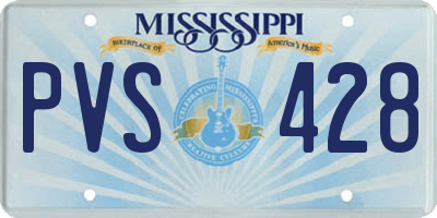 MS license plate PVS428
