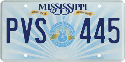 MS license plate PVS445