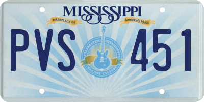 MS license plate PVS451