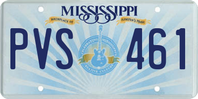 MS license plate PVS461