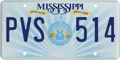 MS license plate PVS514