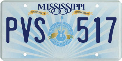 MS license plate PVS517