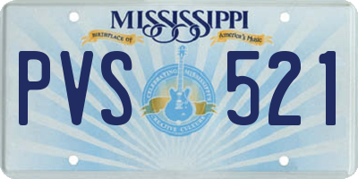 MS license plate PVS521