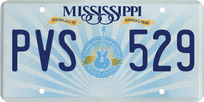 MS license plate PVS529