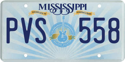 MS license plate PVS558