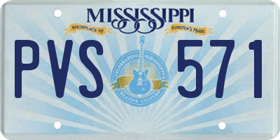 MS license plate PVS571
