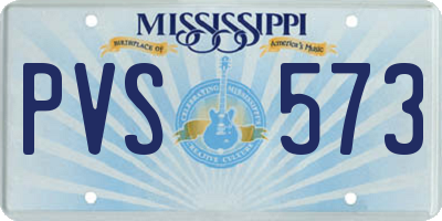 MS license plate PVS573