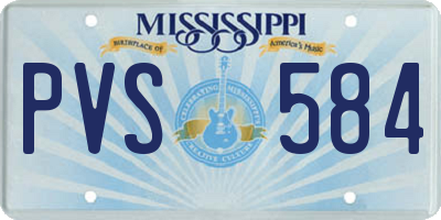 MS license plate PVS584