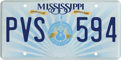 MS license plate PVS594