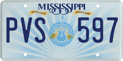 MS license plate PVS597