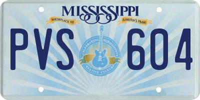 MS license plate PVS604