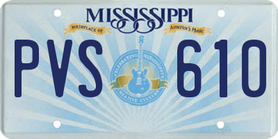 MS license plate PVS610