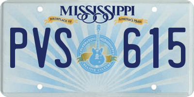 MS license plate PVS615