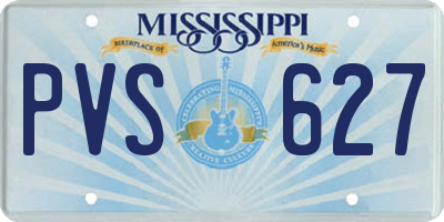 MS license plate PVS627