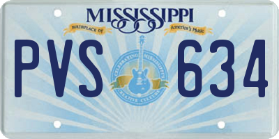 MS license plate PVS634