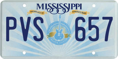 MS license plate PVS657