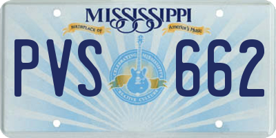 MS license plate PVS662