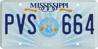 MS license plate PVS664