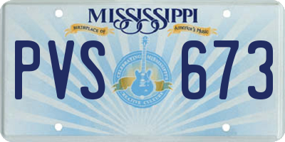 MS license plate PVS673