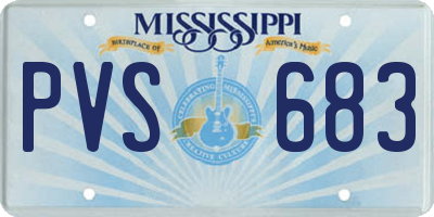 MS license plate PVS683