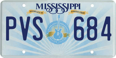MS license plate PVS684