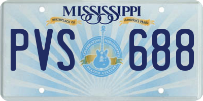 MS license plate PVS688