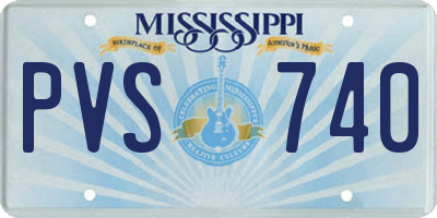 MS license plate PVS740