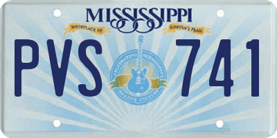 MS license plate PVS741