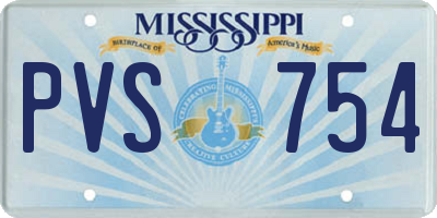 MS license plate PVS754